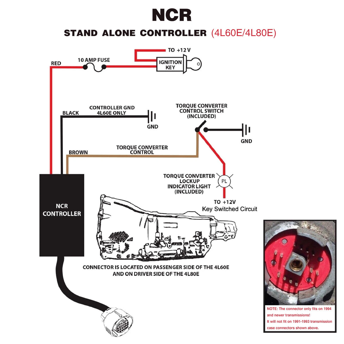 NCR 4L80E Stand Alone Controller for 4L80E Transmission (Manual Shift)