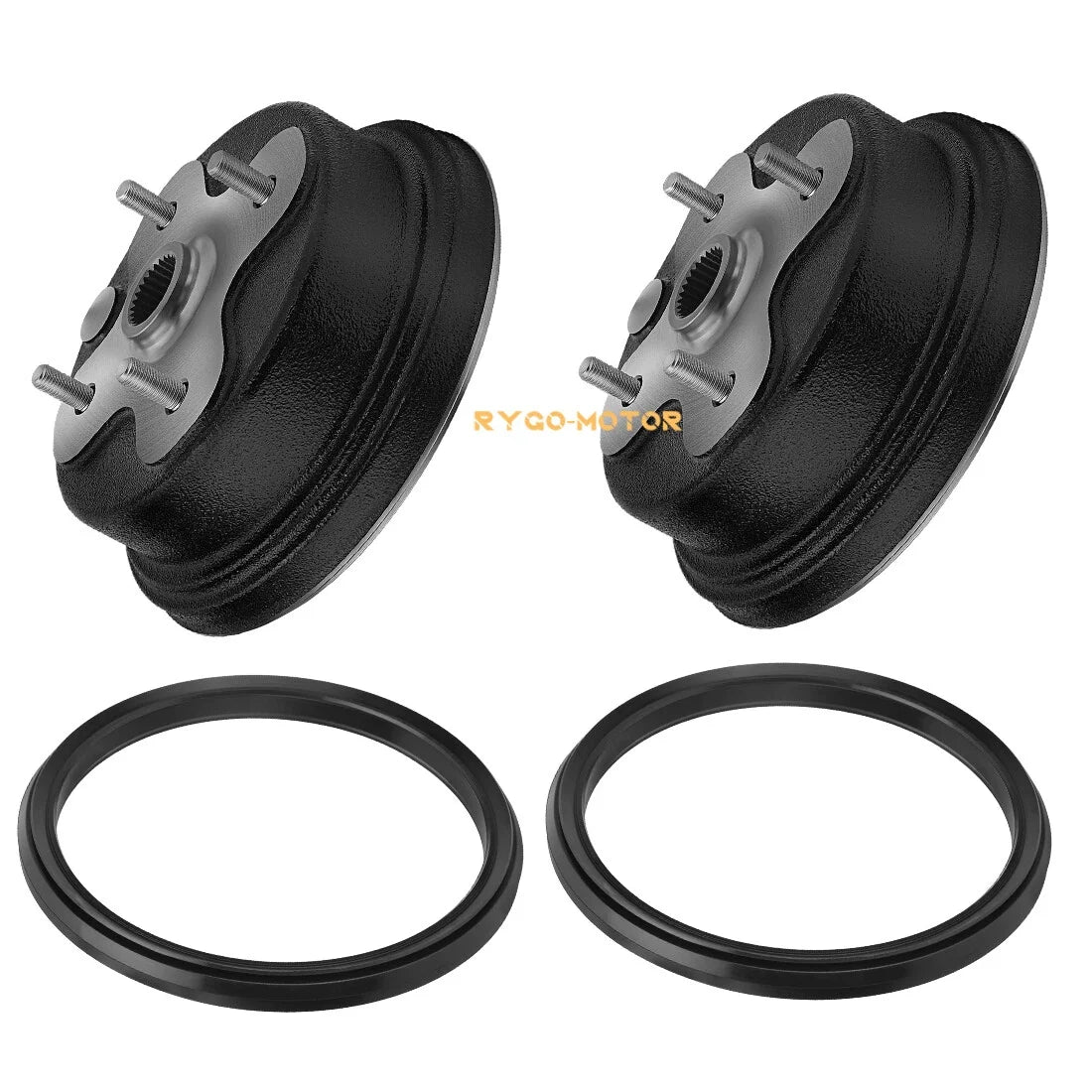 2X Front Wheel Brake Drum Hub & Dust Seal for Yamaha Timberwolf 250 (1992–1998)