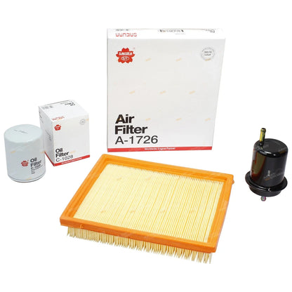 Oil Air Fuel Filter Service Kit 2.6L for Mazda B2600 (1999 - 2006)