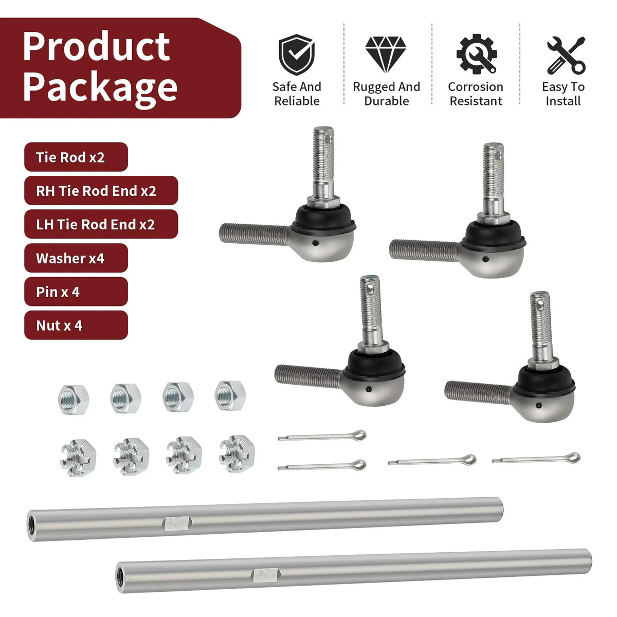 Tie Rod Ends Kit for Polaris Predator 500 (2003–2006) 7061113 5133933