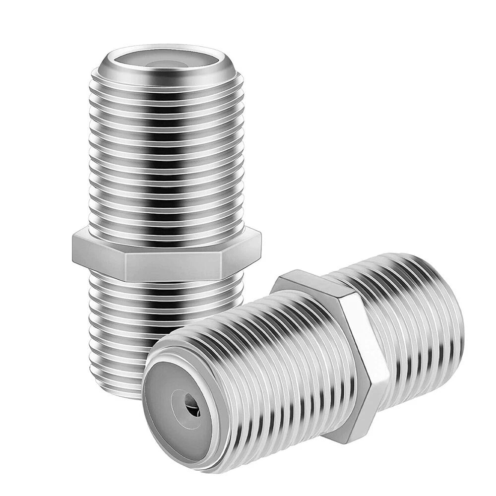50Pcs F Type Coaxial Cable Coupler Female Jack Adapter Connector