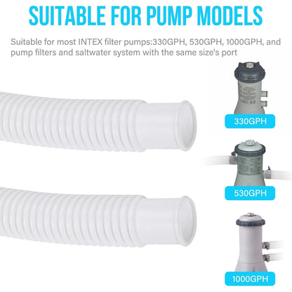 2X Pool Pump Hose for Above Ground Pools, 1.25" Diameter