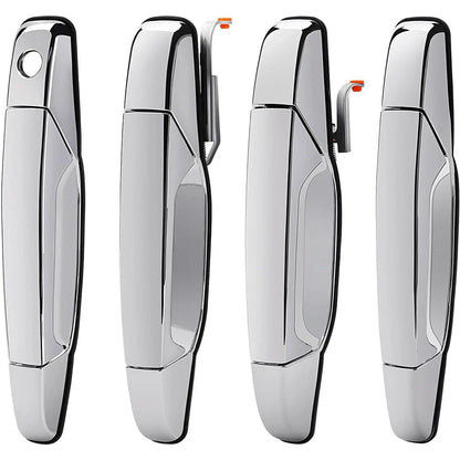 Set of 4 Chrome Door Handles for Chevy Silverado GMC Sierra