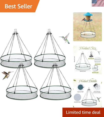 24-Inch Hanging Bird Seed Catchers for Community Feeding Spaces