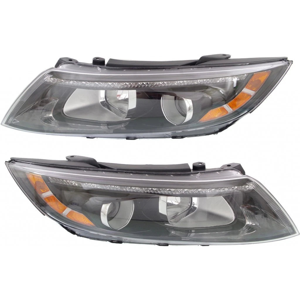 Headlight Assembly Pair for KIA Optima (2014–2015) PLX-M0-323-1148L-ACN2-CL360A1, KI2502176, KI2503176