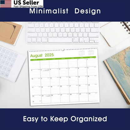 Large Monthly Wall Calendar 2025-2026 for Planning (2025–2026)