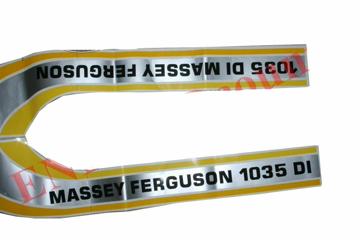 Set of 2 Bonnet Side Decal Emblem Stickers for Massey Ferguson 1035 DI