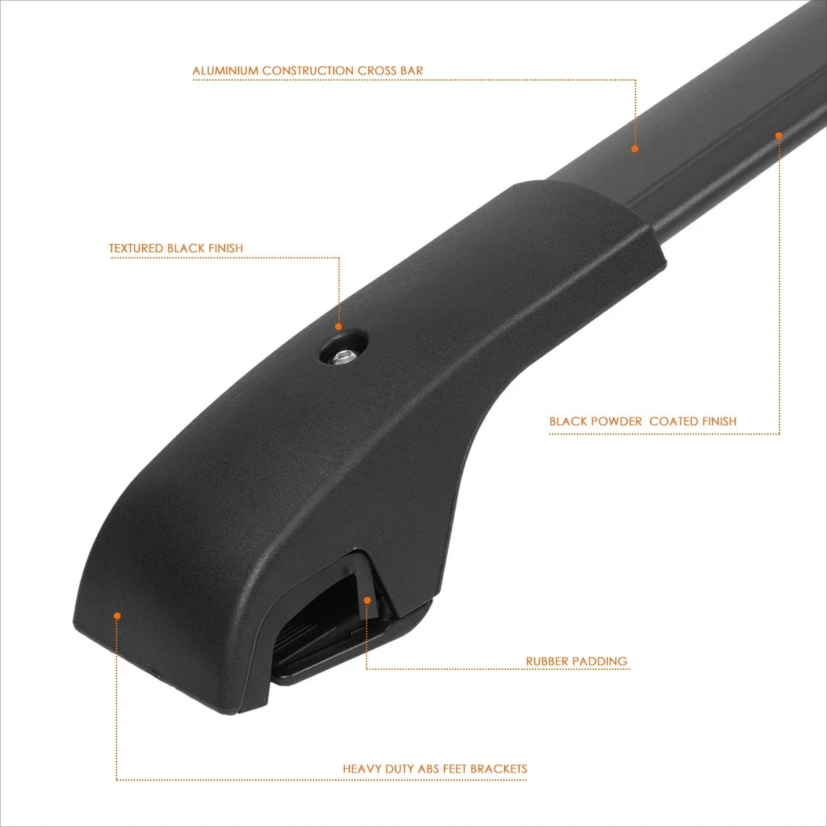 Set of 2 Aluminum Roof Rack Cross Bars for Jeep Renegade (2015–2020)