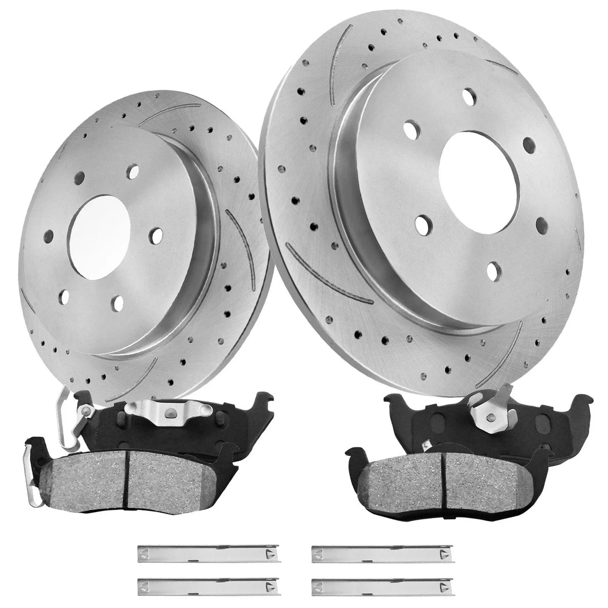 Brake Pads & Disc Rotors Kit for Nissan Armada Titan QX56 (2004–2015)