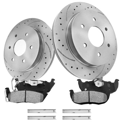 Brake Pads & Disc Rotors Kit for Nissan Armada Titan QX56 (2004–2015)