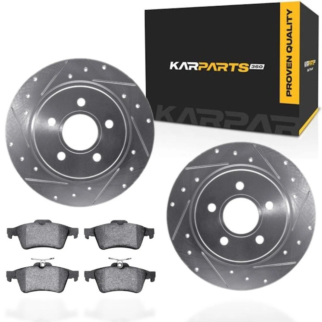 Rotor Set for Volvo V50 (2005–2011) ALX-PAU-DF-7512-27036-CLA2, Drilled & Slotted