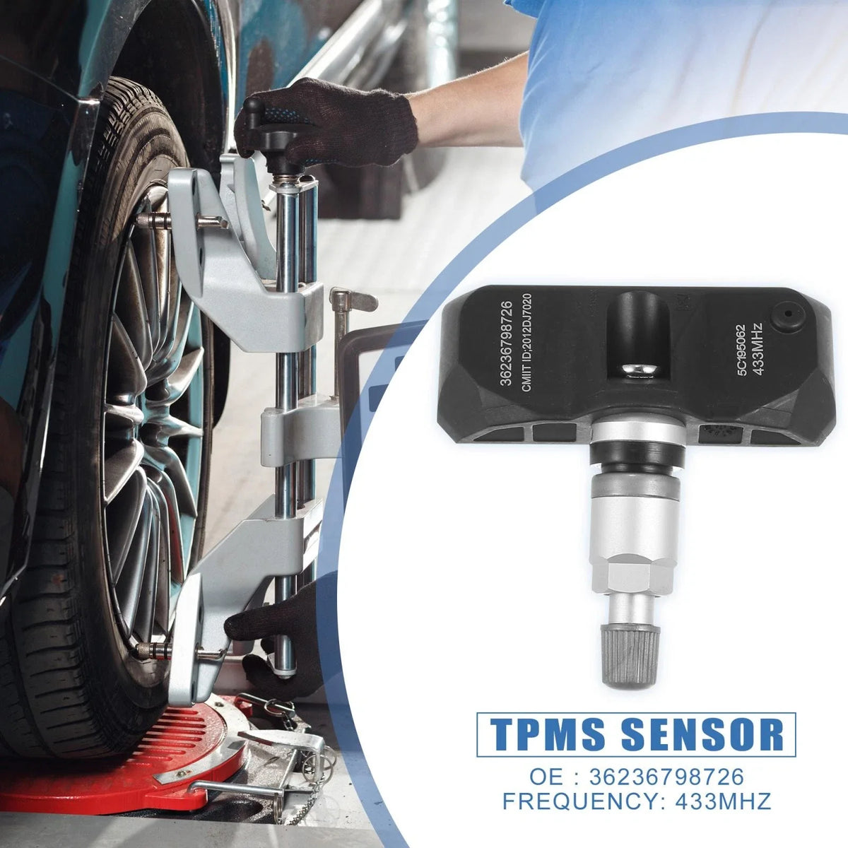 Set of 4 Tire Pressure Sensors TPMS 36236798726 for BMW 328i 528i 535i (2007–2013)