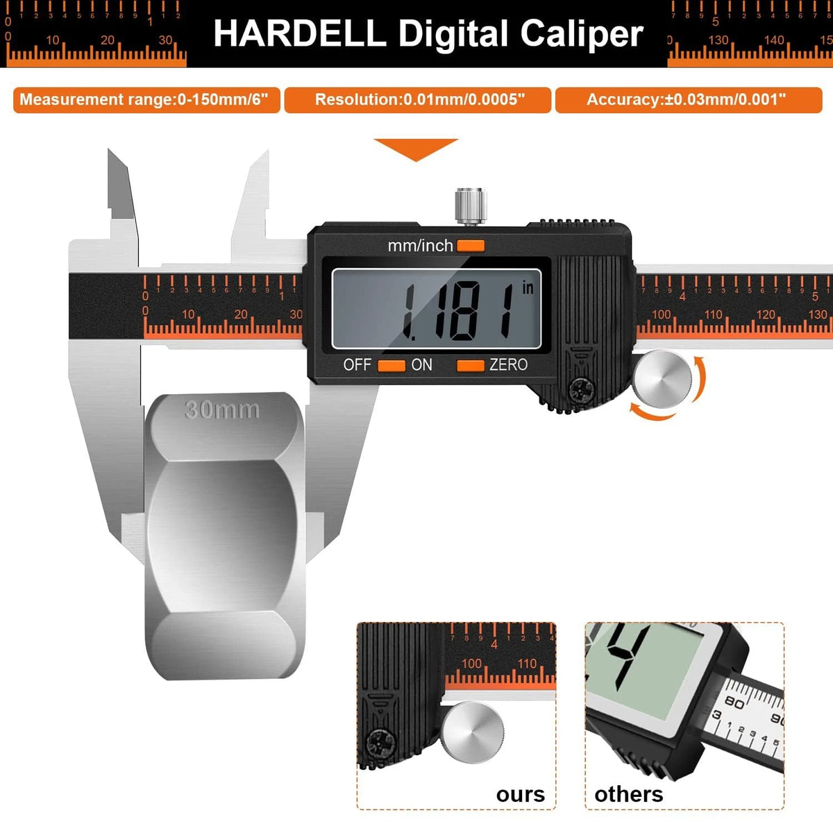 6 Inch Digital Caliper for Measuring Tool