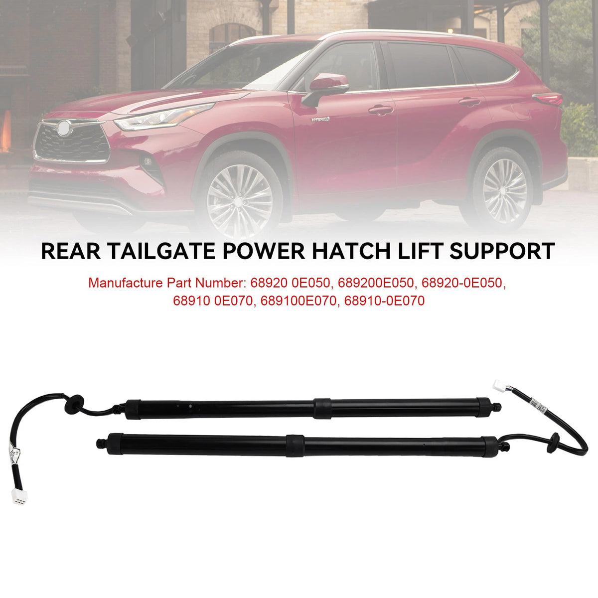 2X Electric Tailgate Lift for Toyota Highlander (2020–2023) 68910-0E070