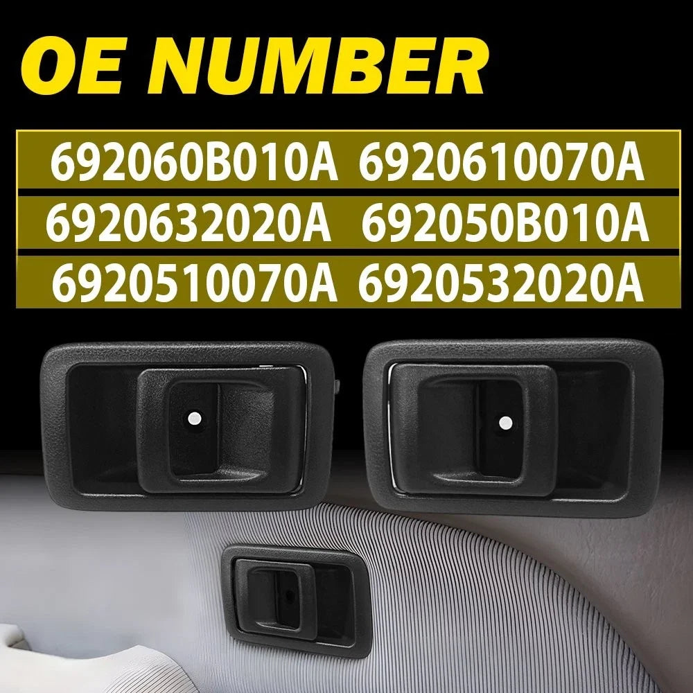 Set of 2 Black Inside Interior Door Handles for Toyota Tacoma (2001–2004)