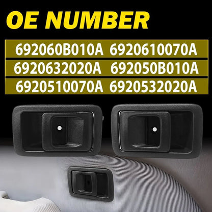 Set of 2 Black Inside Interior Door Handles for Toyota Tacoma (2001–2004)