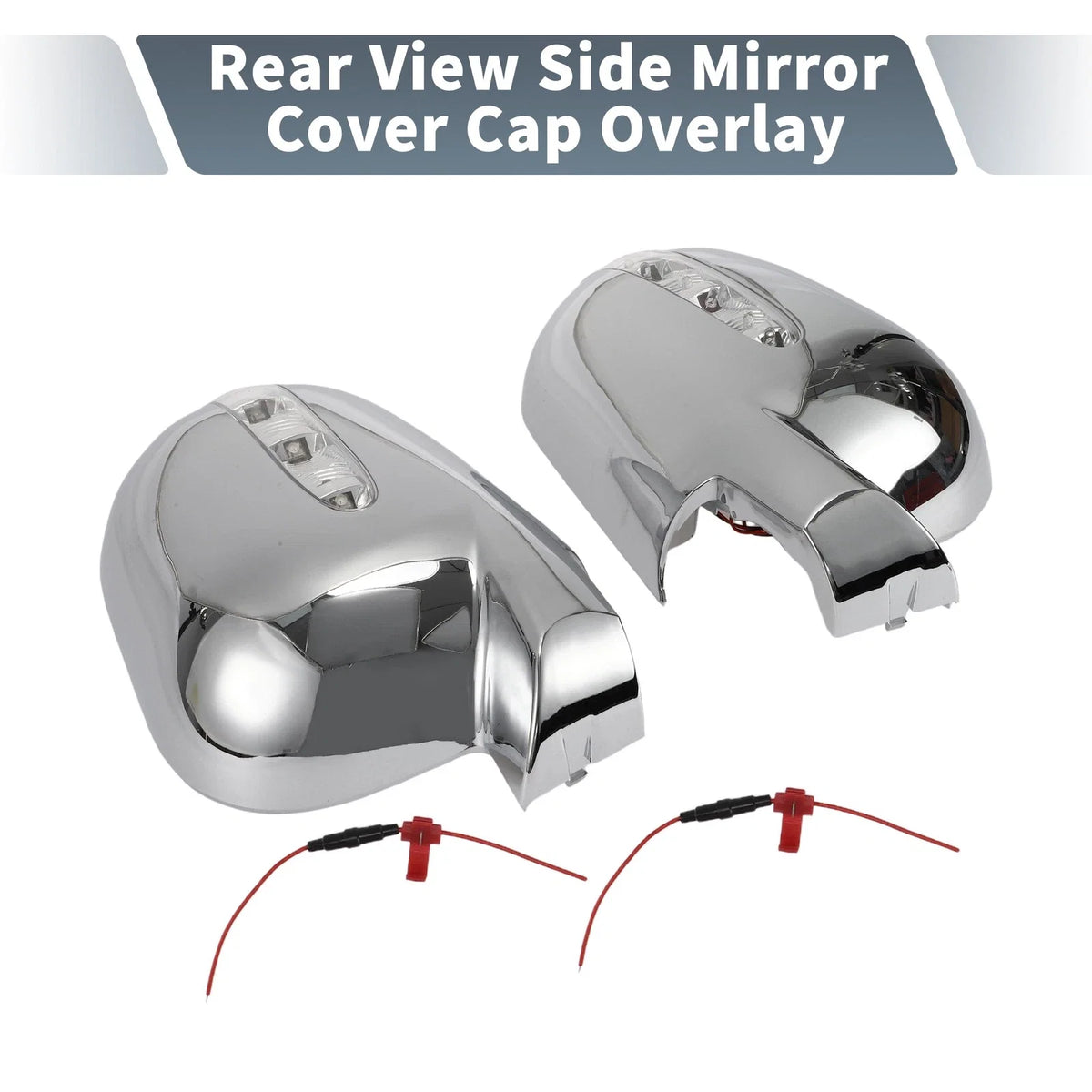 Pair Rearview Mirror Cover Overlay Chrome for Mercedes-Benz M Class (1998–2005)