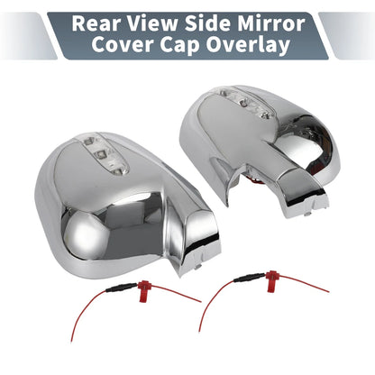 Pair Rearview Mirror Cover Overlay Chrome for Mercedes-Benz M Class (1998–2005)