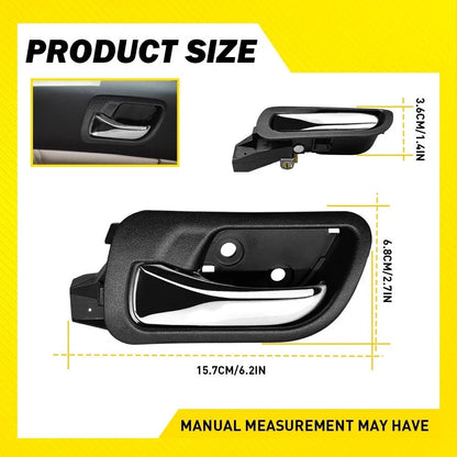Set of 2 Interior Door Handles for Honda Accord (2003–2007) Chrome Black