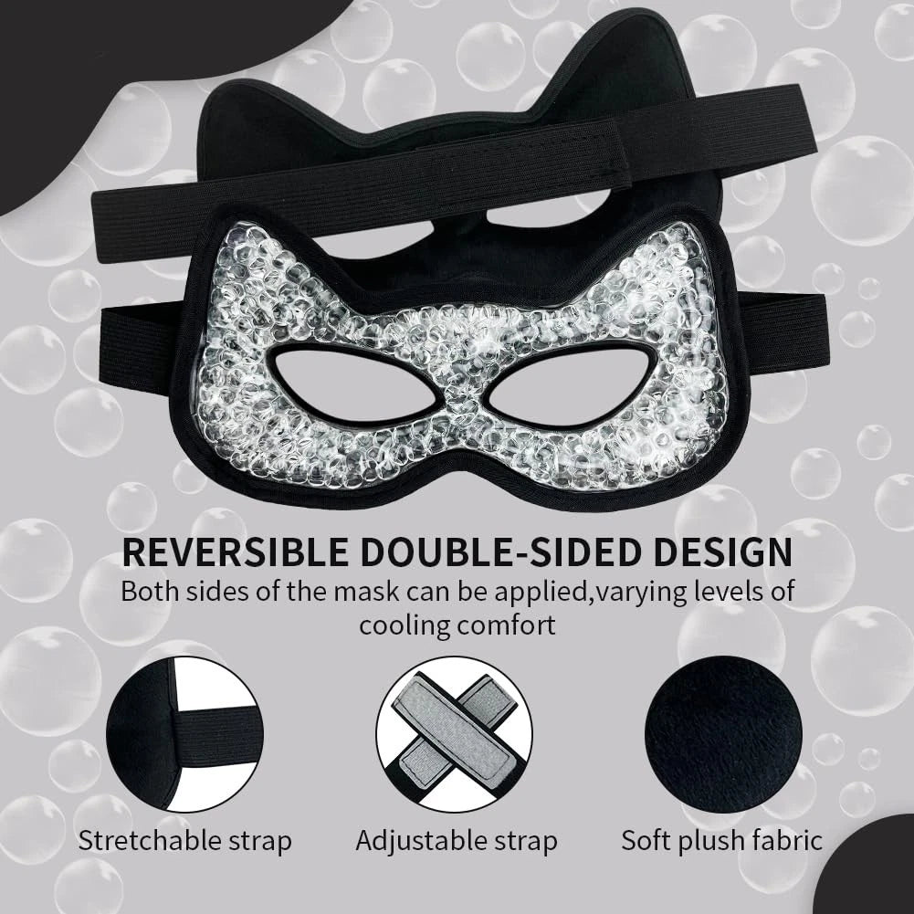 Cooling & Heating Eye Mask for Puffy Eyes (Hot/Cold Use) - Black