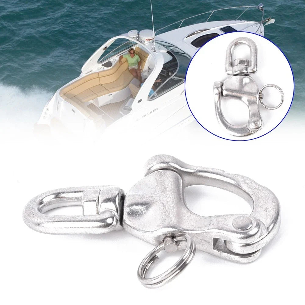 Snap Shackle for Marine Use - 70mm Marine Grade 316 Stainless Steel