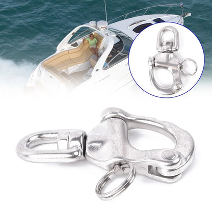 Snap Shackle for Marine Use - 70mm Marine Grade 316 Stainless Steel
