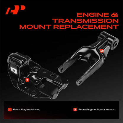 2X Front Engine Mount for Chevrolet Impala (2000–2005) Buick Regal (1994–1996) - 10230877, 10230878, 10420009, 10232891, A2866, A2901