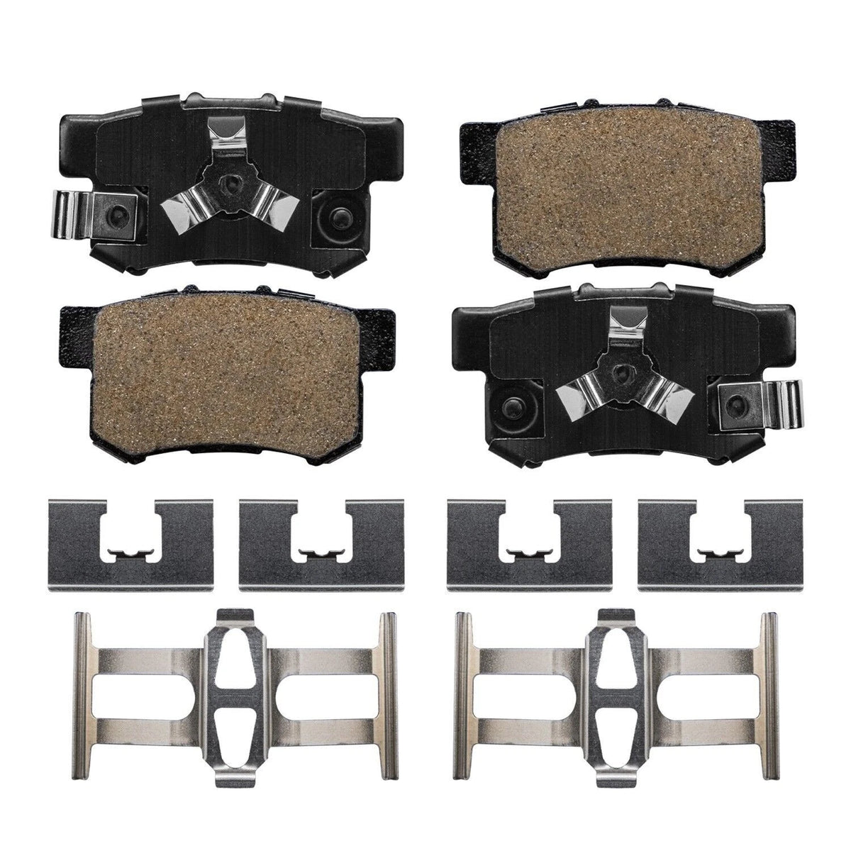 Rear Ceramic Brake Pads & Hardware for Acura RDX, Honda CR-V, Crosstour (P-1086, P1086, D1086)
