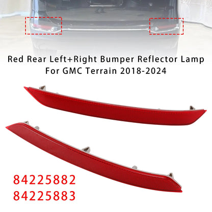 Set of 2 Rear Bumper Reflector Lamps for GMC Terrain (2018–2024) 84225883, 84225882