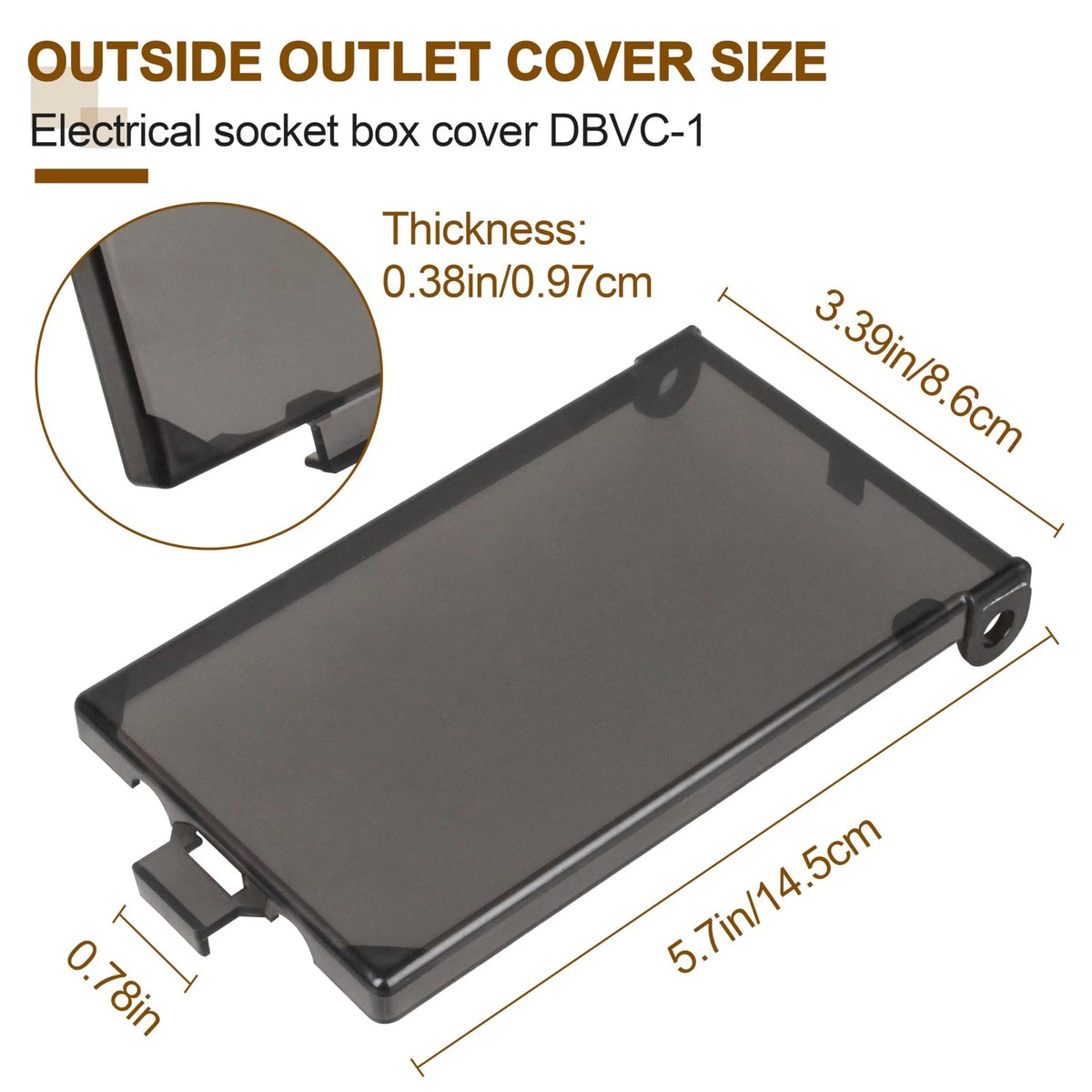 1-Gang Vertical Outdoor Outlet Cover for DBVC-1 (2-Pack)