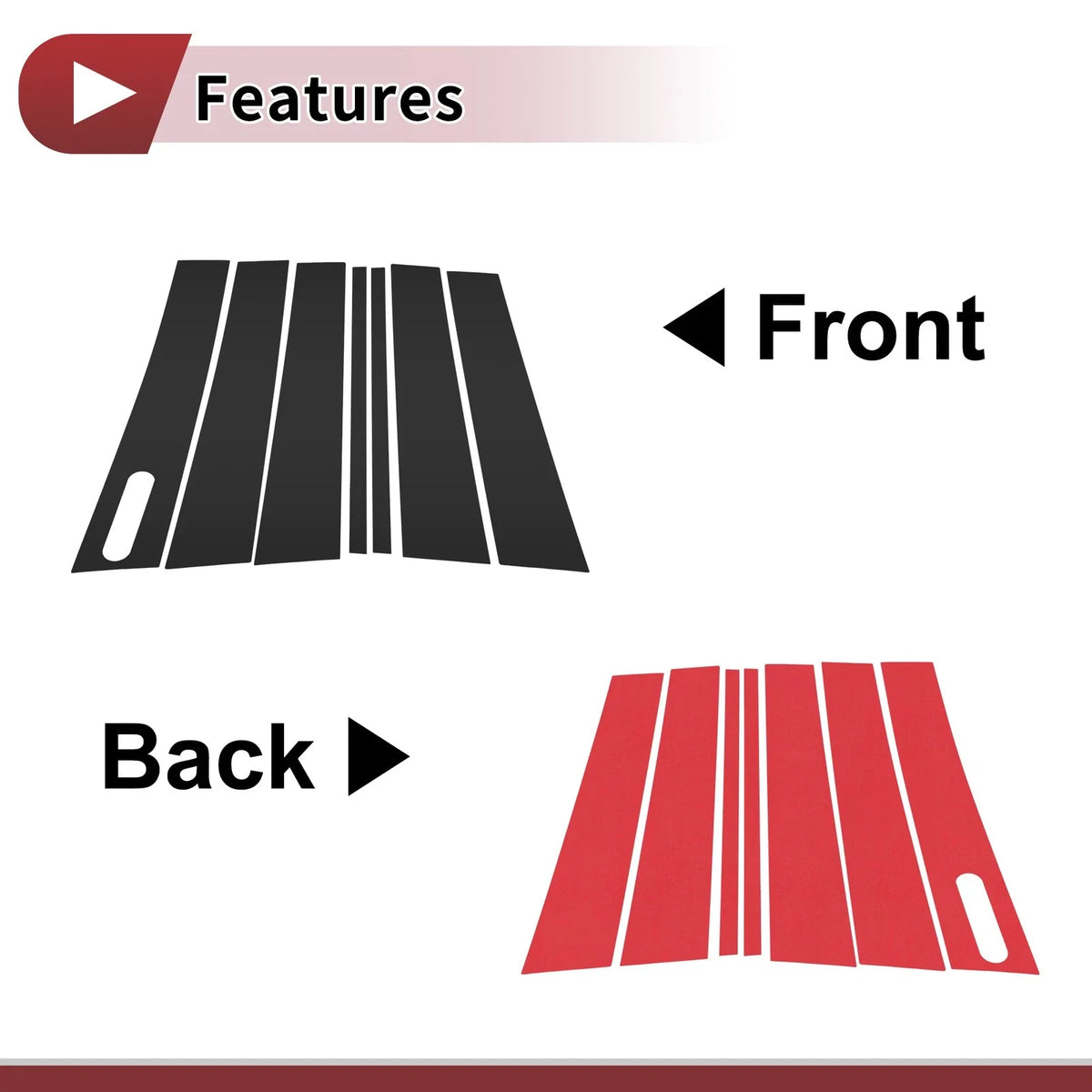 Door Pillar Window Trim for Ford Explorer (2002–2010) Black