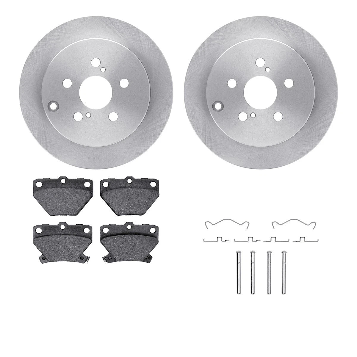 2X Brake Disc and Pad Kit for Toyota Matrix, Pontiac Vibe (2000–2007) - WFWH1-76123
