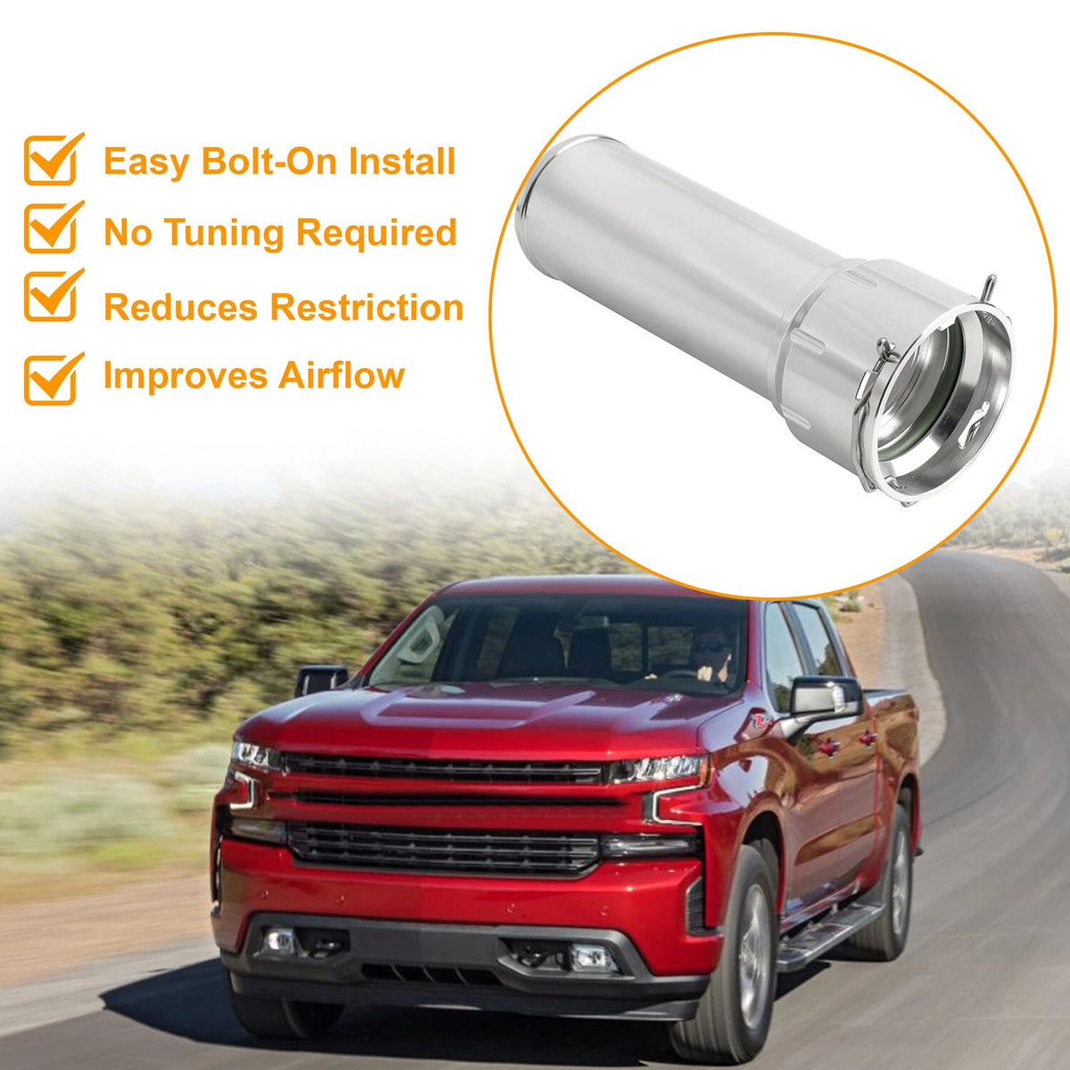 Upgraded Turbo Resonator Tube for Chevrolet/GMC 3.0L Duramax (2020–2023)