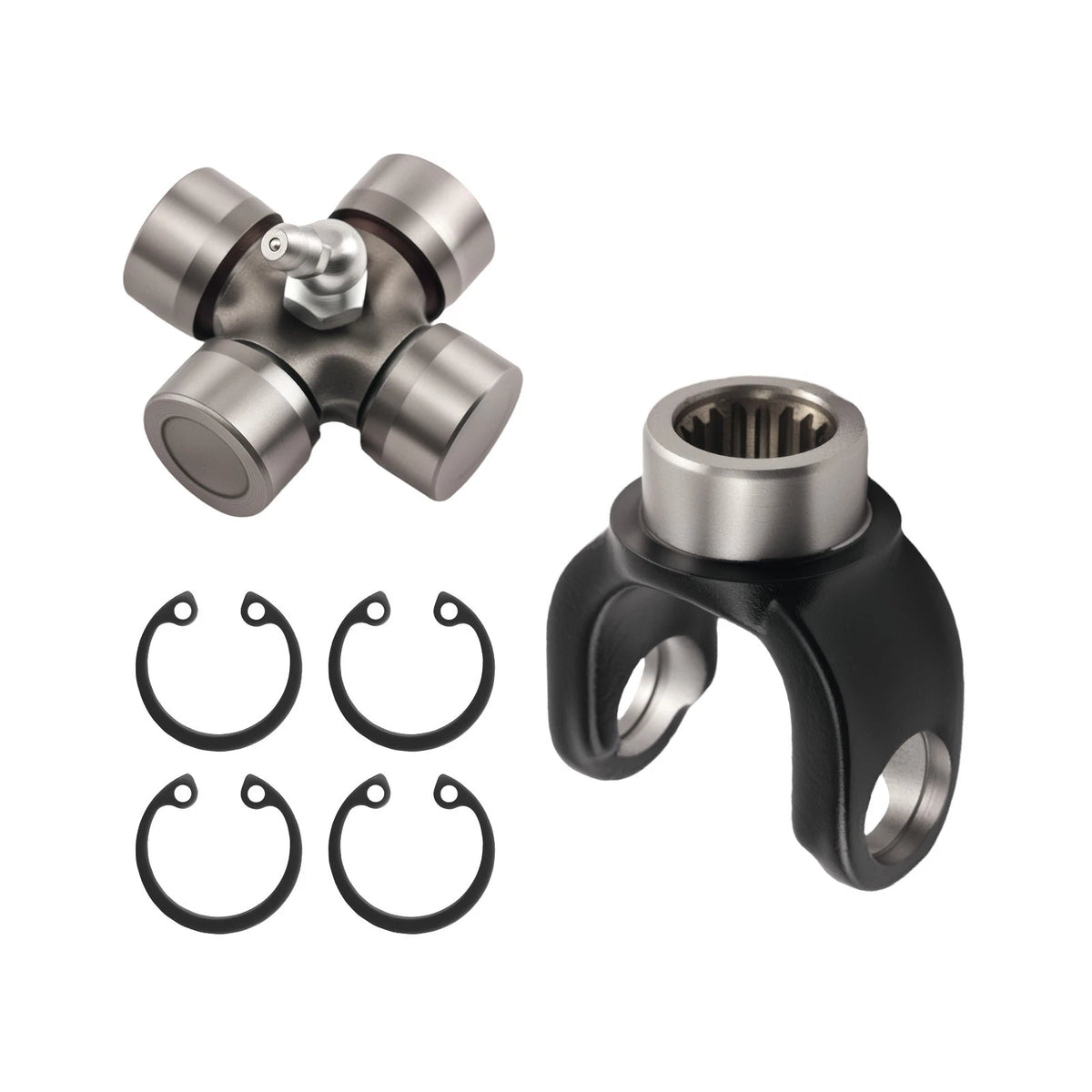 Front Prop Shaft Coupling Yoke & U-joint for Can-Am Commander 1000 800 (2006–2012) OHC17P, 715900121, 705400782, 705400391