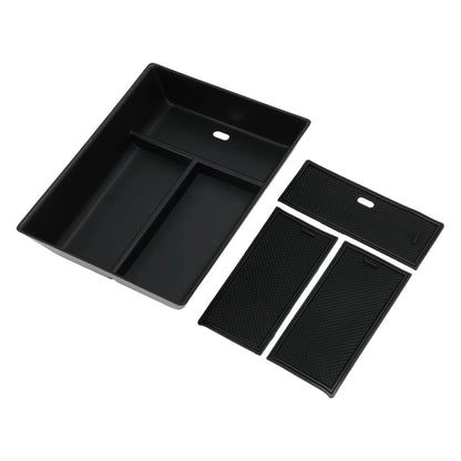 Center Console Armrest Organizer Tray for Mercedes Benz EQS EQE (2022–2024) Black