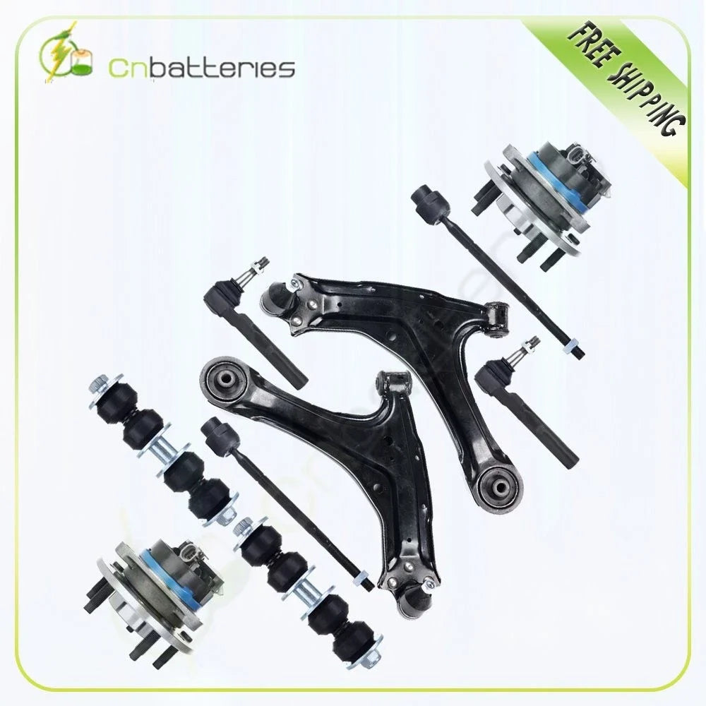 10PC Front Lower Control Arm Wheel Bearing Kit for Pontiac Grand Am (1999–2005)