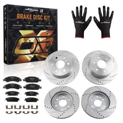 Set of 4 Brake Disc Rotors and Pads for Chevy Suburban/Tahoe (2015–2020)