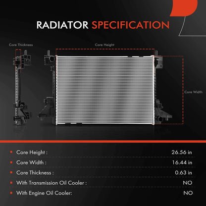 A-Premium Aluminum Radiator for Chevrolet Volt (2011–2015) 22839735, GM3010545, 13271