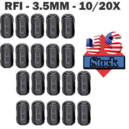 10x Ferrite Beads Clip-on Ring Choke Coils RFI EMI Noise Filter Clamp