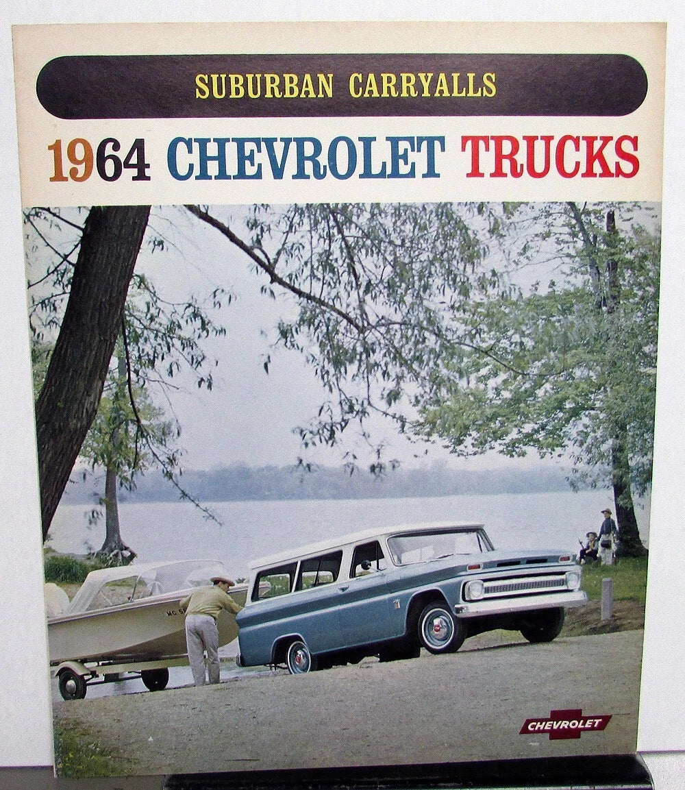 1964 Chevrolet Truck Suburban Carryalls Sales Brochure Folder Original