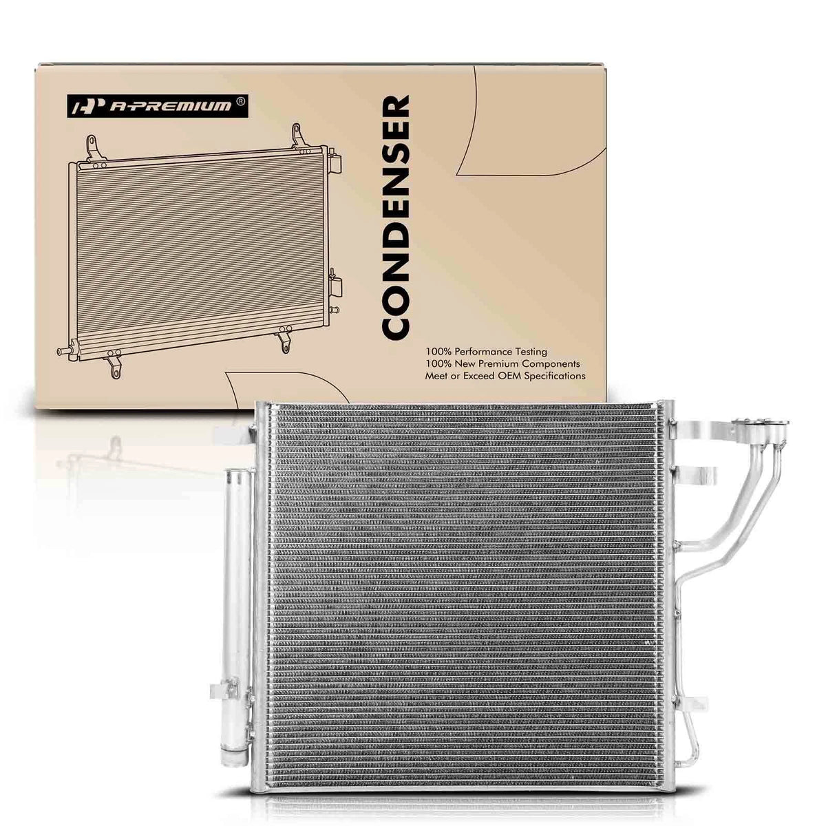 A/C Condenser with Bracket & Receiver Drier for Kia K5 GT (2021–2022) KI3030158, 97606L3300, 30200
