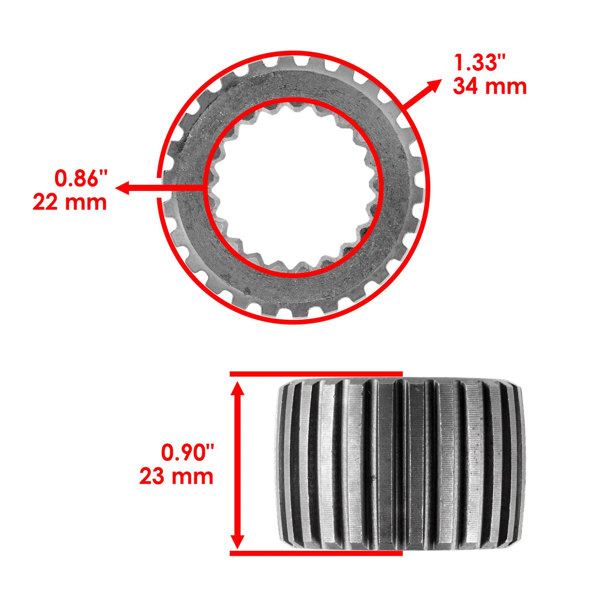 Rear Differential Coupling for Yamaha Rhino 660 4X4 (2004–2007) HU1844GE104HY