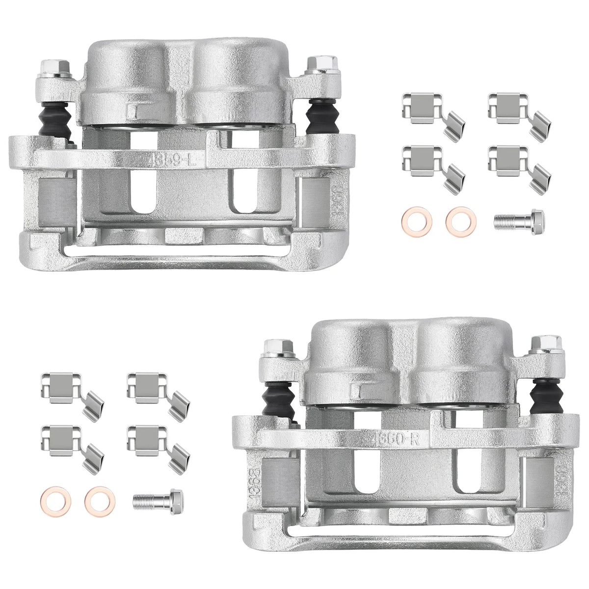 Front Brake Calipers w/ Bracket Pair for Isuzu Hombre (1998–2000)