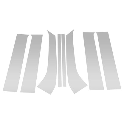 8 Pcs Door Pillar Window Trim for Ford Everest (2015–2021) Silver Tone