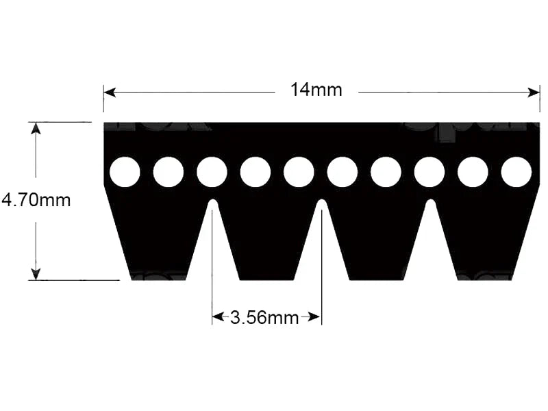 Set of 4 Air Con Belts for Case IH Maxxum MXU 100 110 115 120 130 135 (990)