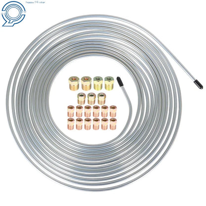 25Ft 3/16 Inch Brake Line Kit for Universal Vehicles (Zinc Coated)