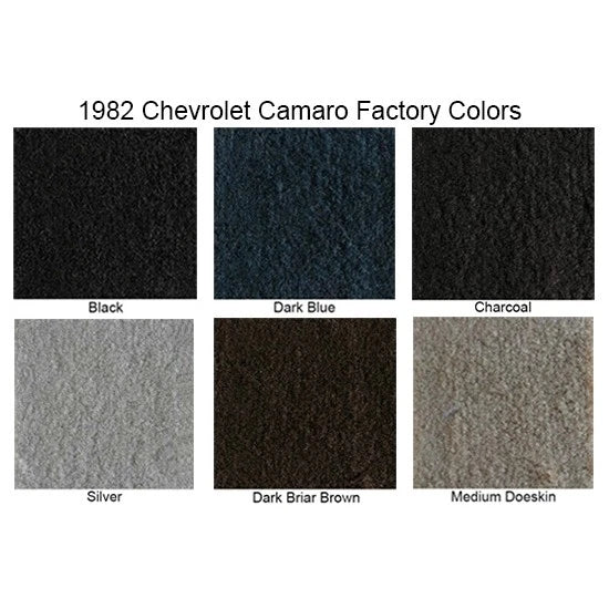 Console Cutpile Carpet for Chevy Camaro (1982–1984) 2636-82-7625, Blue