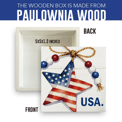 4th of July Decorations Set of 4 Indoor Patriotic Tiered Decor