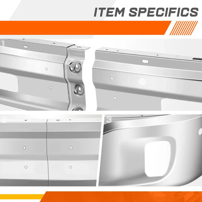 Front Bumper Face Bar Chrome for Ram 1500 (2014–2024) w/ Sensor & Fog Light Cutouts