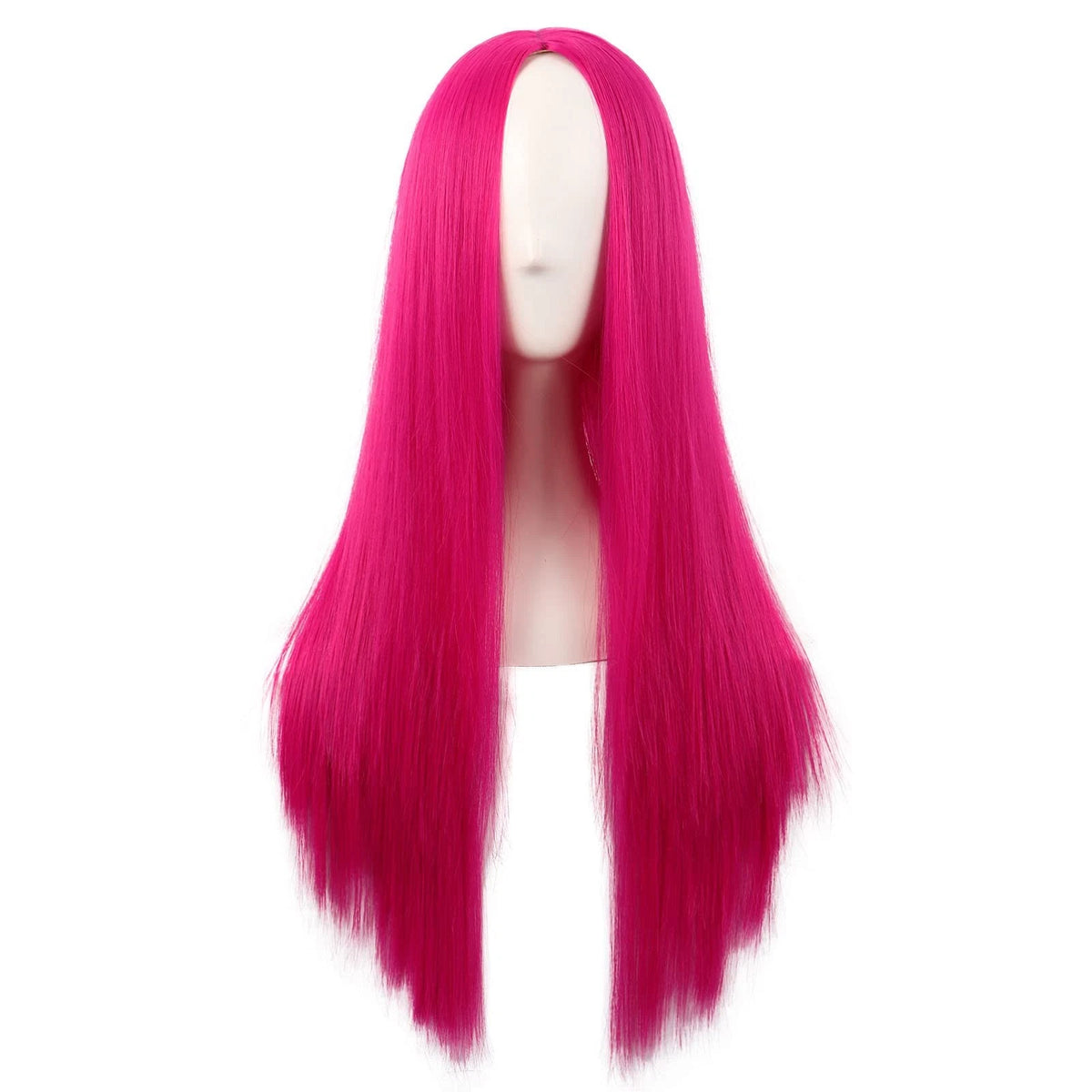 28 Inch Hot Pink Long Straight Hair Extension for Women